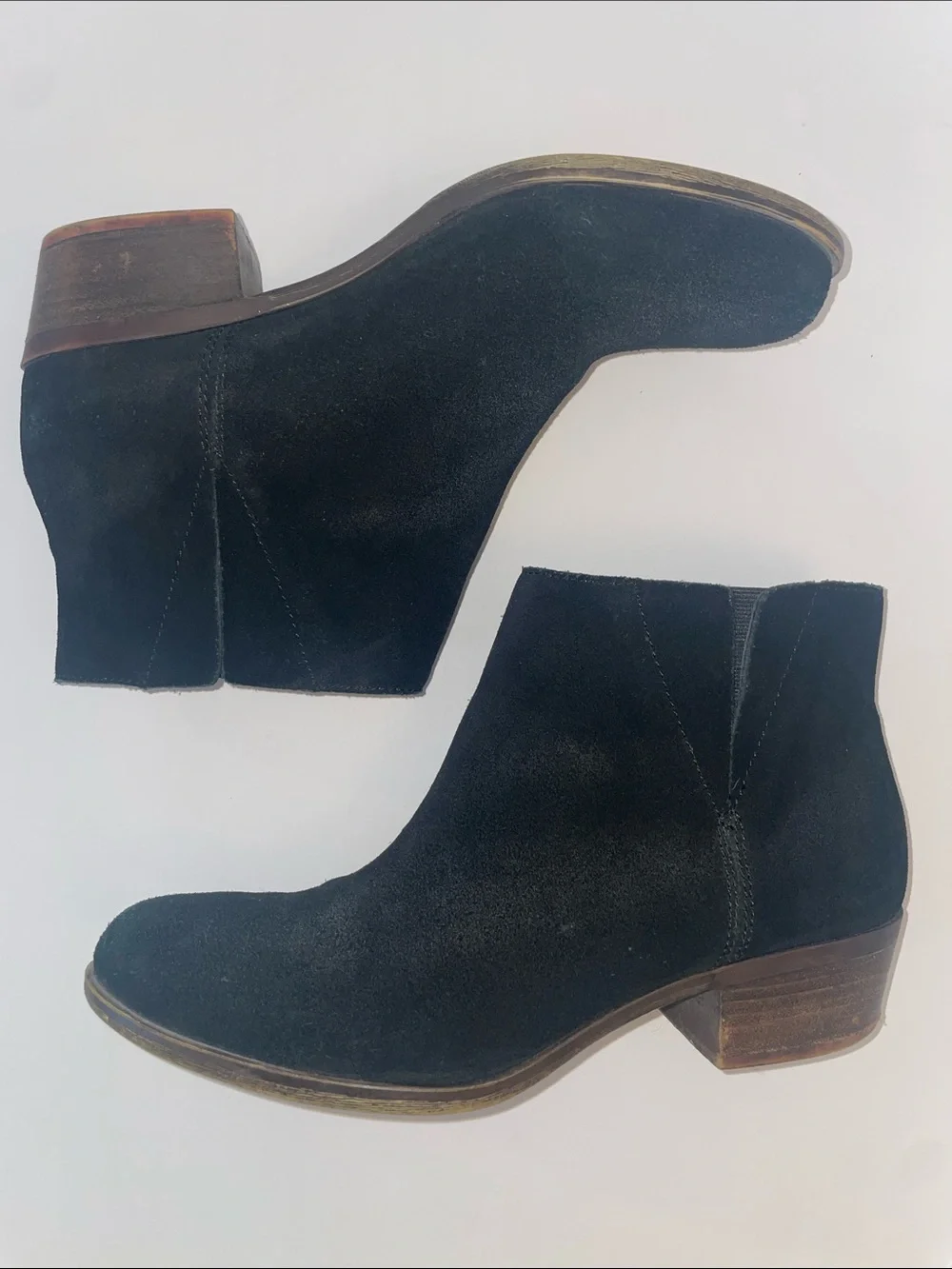 Lucky Brand Black Suede Ankle Booties